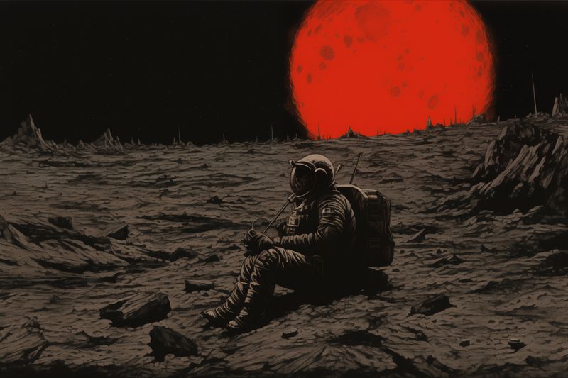 Plakat 45x30cm Samotność w Kosmosie zdjęcie 1
