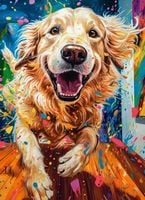 PUZZLE 200 UKŁADANKA ZWIERZĘTA RADOSNY WESOŁY PIES SZCZENIAK 7+ CASTOR