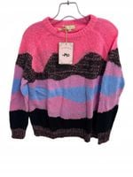 MyMo sweter damski różowy klasyczny do bioder rozmiar M/L