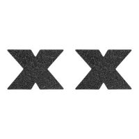 bijoux indiscrets flash cross black - samoprzylepne ozdoby silikonowe