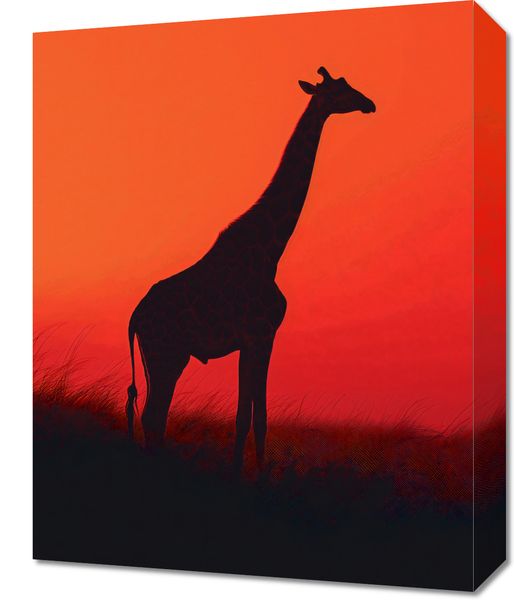 Obraz 40x50cm Żyrafa w Czerni zdjęcie 1