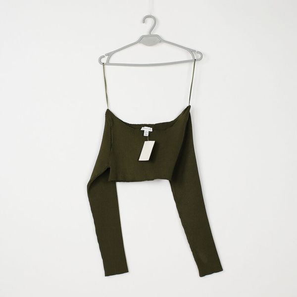 BLUZKA DAMSKA ZIELONA CROP TOPSHOP R. 36 zdjęcie 1