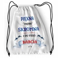 Plecak Dla Babci Sportowy Szkolny Worek Torba Z Nadrukiem Ze Zdjęciem