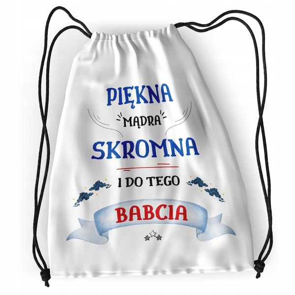 Plecak Dla Babci Sportowy Szkolny Worek Torba Z Nadrukiem Ze Zdjęciem zdjęcie 1