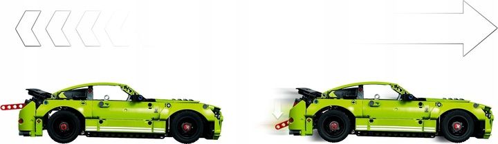 LEGO TECHNICS Samochód Ford Mustang Shelby + 2x silnik Pull&Back zdjęcie 8
