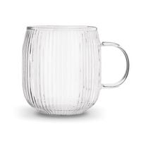 SZKLANKA ŻAROODPORNA TŁOCZONA DO KAWY HERBATY Z UCHEM TADAR RESIS 380 ML