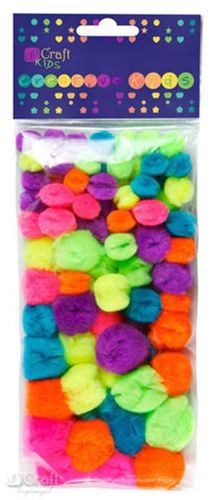 Pompony akrylowe MIX NEON 78 szt na Arena.pl