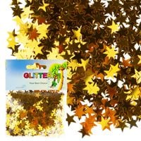 Brokatowe Gwiazdki, Złote, Do Scrapbookingu, Dekoracja Kartek, 35G