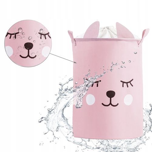 Kosz Pojemnik Na Zabawki Zamykany Ze Ściągaczem XL MIŚ RÓŻOWY SIPO BT035 na Arena.pl