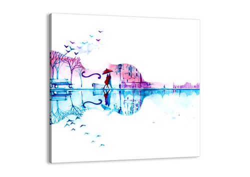 Obraz Na Płótnie - Zakochani Gitara - 40X40 Cm - Ac40X40-3077 na Arena.pl