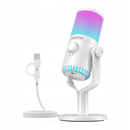Mikrofon MAONO DM30RGB (biały) na Arena.pl