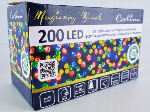 LAMPKI CHOINKOWE 200 LED TIMER lampek Zewnętrzne na Arena.pl