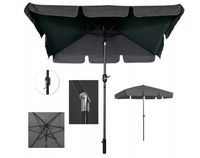 PROSTOKĄTNY solidny na taras parasol ogrodowy SKŁADANY na balkon duży