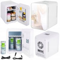 LODÓWKA TURYSTYCZNA MINI PRZENOŚNA NA KOSMETYKI LUSTRO GRZANIE CHŁODZENIE