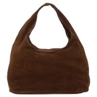 VERA PELLE torebka damska zamszowa worek na ramię V715 brązowa