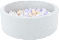 Suchy basen dla dziecka z piłeczkami 200szt (biały, fioletowy, cappuccino)