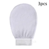 Białe rękawice kąpielowe peelingujące Home Fashion, 3 szt.