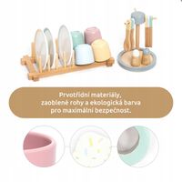 UMU Zestaw naczyń drewnianych dla dzieci 28 szt.