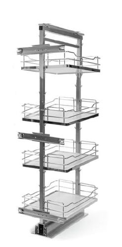 Kosz Cargo Maxi 400 mm, 4 półki, G2 chrom, H-1410-1710mm na Arena.pl