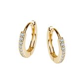 kolczyki srebrne pozłacane kółka z cyrkoniami