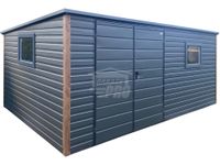 Schowek domek ogrodowy 5x3m brama dwuskrzydłowa 2x okno dach GP651