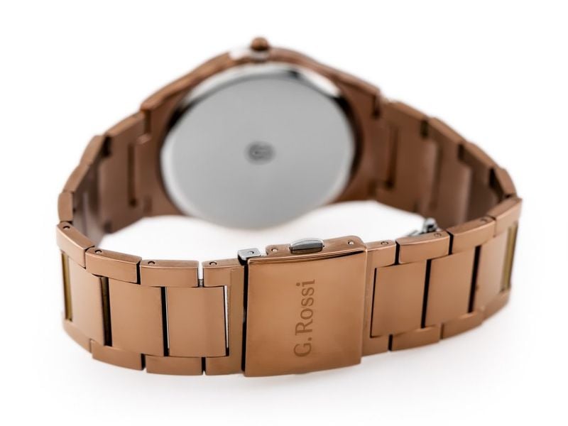 ZEGAREK G. ROSSI - 8245B2-2B3 (zg259f) brown + BOX zdjęcie 4