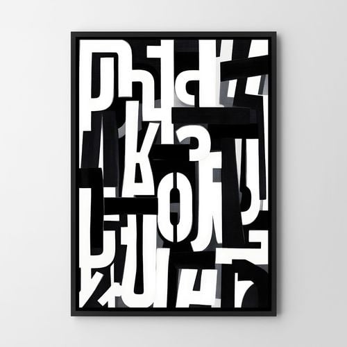 Plakat cyfrowy do wydruku typografia na Arena.pl