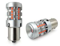 żarówka P21W LED BA15S 12-24V bez błędu czerwona 2400lm Nowość