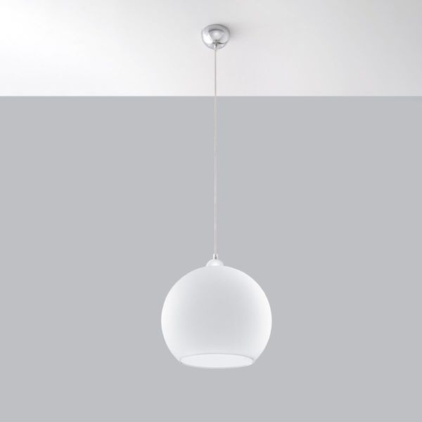 Lampa wisząca BALL biała zdjęcie 2