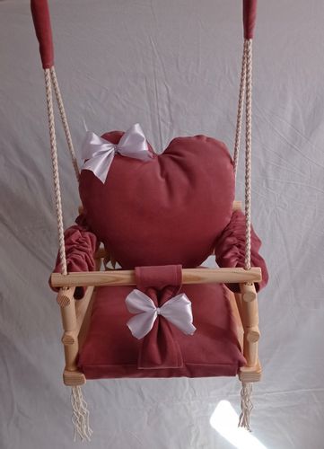 HUŚTAWKA 3w1 DZIECI MIŚ BORDOWA dom ogród pokój na Arena.pl