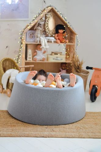 Suchy basen 90x90x40cm szary bez piłek na Arena.pl