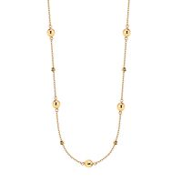 złoty elegancki naszyjnik z kuleczkami 45cm 585