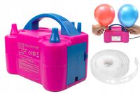 DUŻA Mocna Elektryczna Pompka do Balonów Szybka 2 Dysze + Taśma do