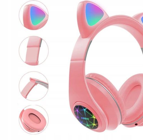 A - SŁUCHAWKI BEZP SŁUCHAWKI RGB CAT EAR BLUETOOTH na Arena.pl