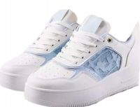 Buty damskie na platformie lekkie modne trampki eko skóra 39