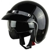 Kask na skuter motocyklowy otwarty z daszkiem BB 588 -przyciemniona blenda L czarny połysk
