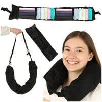 Poduszka Podróżna z Miejscem na Ubrania do Samolotu Turystyczna Rogal 2w1