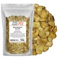 BÓB PRAŻONY SOLONY 500g Chipsy z bobu chrupiące Słona przekąska