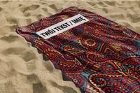 RĘCZNIK Czerwone wzory z twoim dowolnym tekstem 140x75 016G