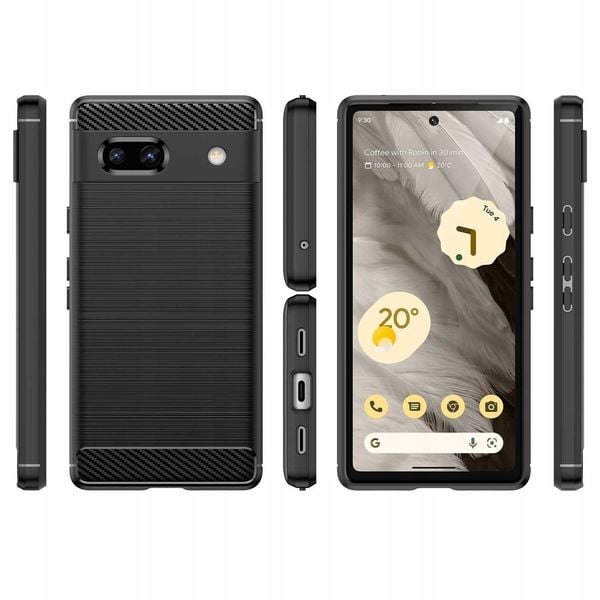 Spacecase Carbon Google Pixel 7A Black zdjęcie 6