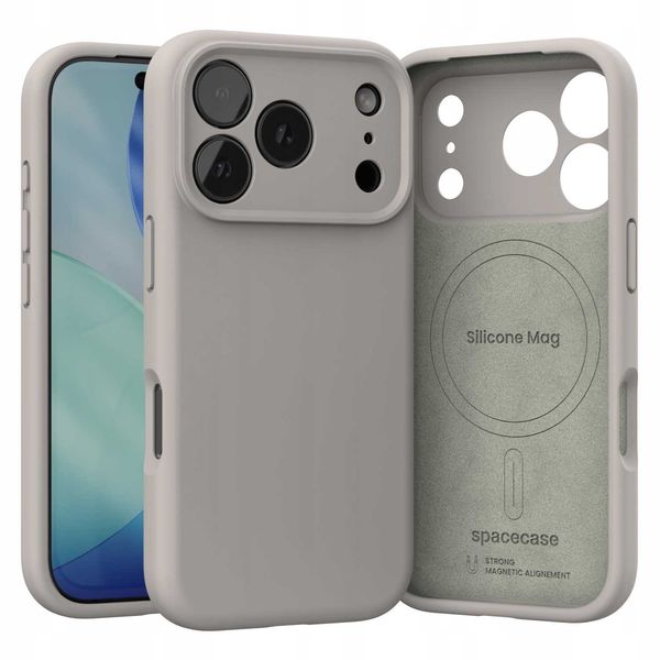 Spacecase Silicone Mag Iphone 17 Pro Max Stone zdjęcie 2
