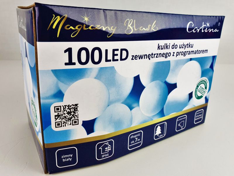 LAMPKI CHOINKOWE KULKI 100 LED 8 FUNKCJI WEW/ZEW zdjęcie 2