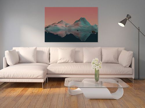 54901 Obraz na płótnie GÓRY 3D GEOMETRYCZNY na Arena.pl