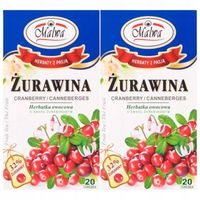 Malwa Herbatka owocowa żurawina 40 g (20 x 2 g) x 2 sztuk