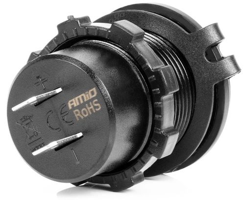 Ładowarka samochodowa z gniazdami 2xUSB-C wodoodporna z włącznikiem 12V 24V na Arena.pl