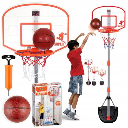 ZESTAW DO GRY W KOSZYKÓWKĘ w domu DUŻA KOSZYKÓWKA + PIŁKA cyfrowy licznik na Arena.pl