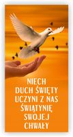 Baner religijny na ołtarz 120x60 niech duch święty uczyni z nas świątynię