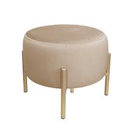 Pufa OLA LOFT ławka podnóżek metal złota MG06