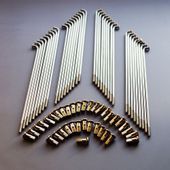 Szprycha 36 sztuk S51, S50, S53, S70, S83, KR51 16" 143,5mm M3,50 z nakrętką Org (nierdzewna)