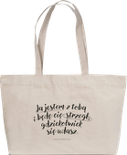 Torba bawełniana eco DUŻA z wersetem Ja jestem z tobą z tobą i będę cię strzegł, gdziekolwiek się udasz